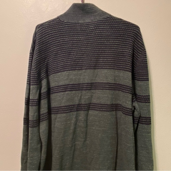 Rover& Lakes Comfort Sweater Mens Size XL Pull Over Buttons Green-Black - Picture 8 of 10